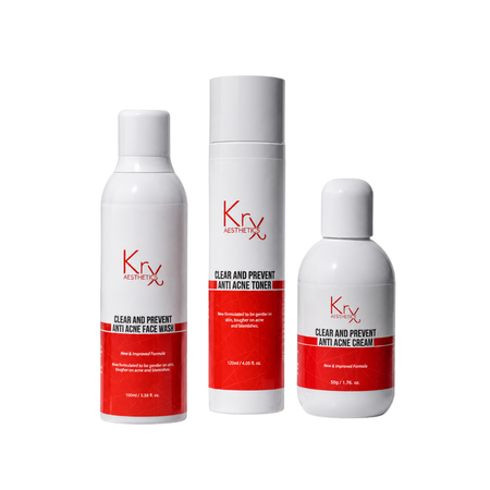 Gamme Complète Clear & Prevent Anti-Acne - Cosmétique professionnelle KRX Aesthetics Suisse