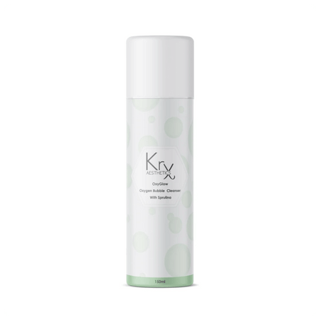 Oxy Glow Bubble Cleanser Spirulina - 150 ml - Cosmétique professionnelle KRX Aesthetics Suisse
