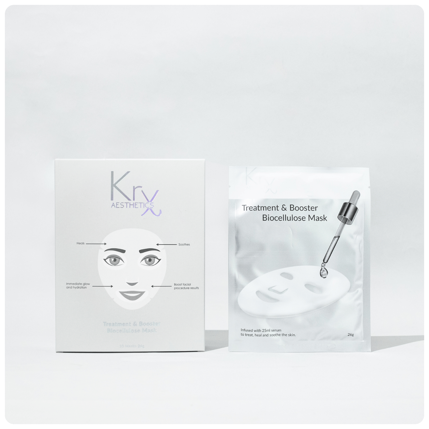 Treatment & Booster Biocellullose Mask - Cosmétique professionnelle KRX Aesthetics Suisse