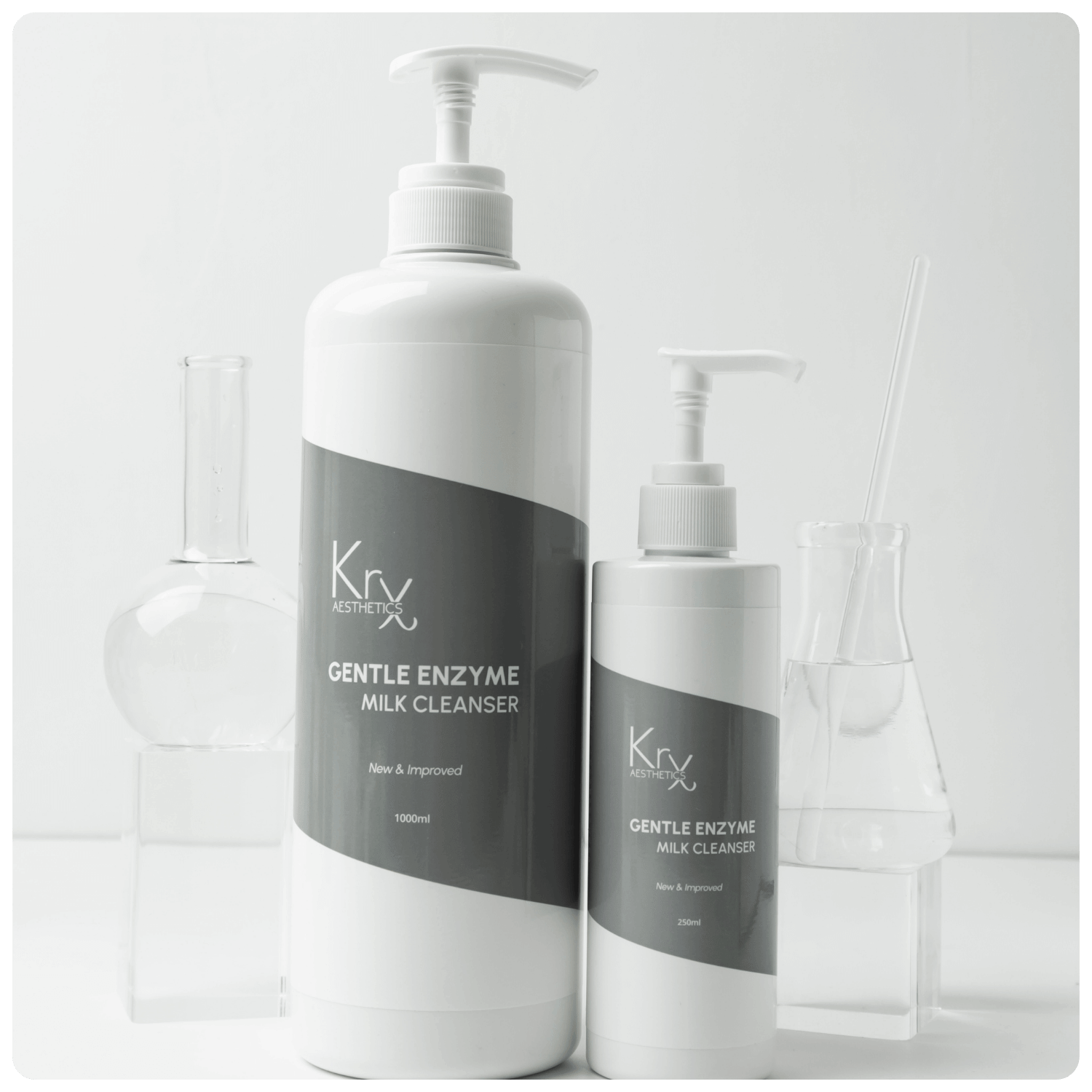 Lait Démaquillant Nettoyant Enzymatique - 250 ml - Cosmétique professionnelle KRX Aesthetics Suisse