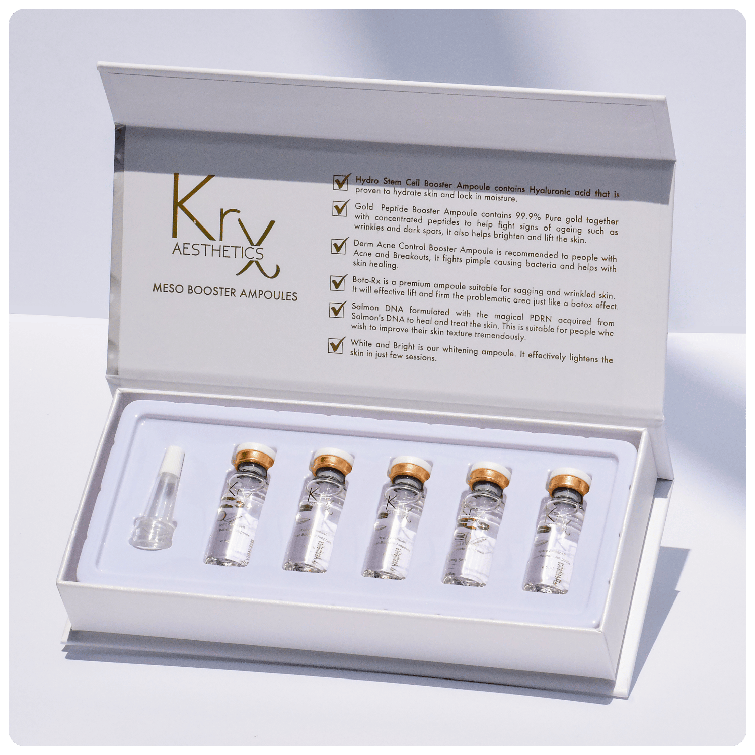 Meso Booster Ampoule – Hydro Stemcell - Cosmétique professionnelle KRX Aesthetics Suisse