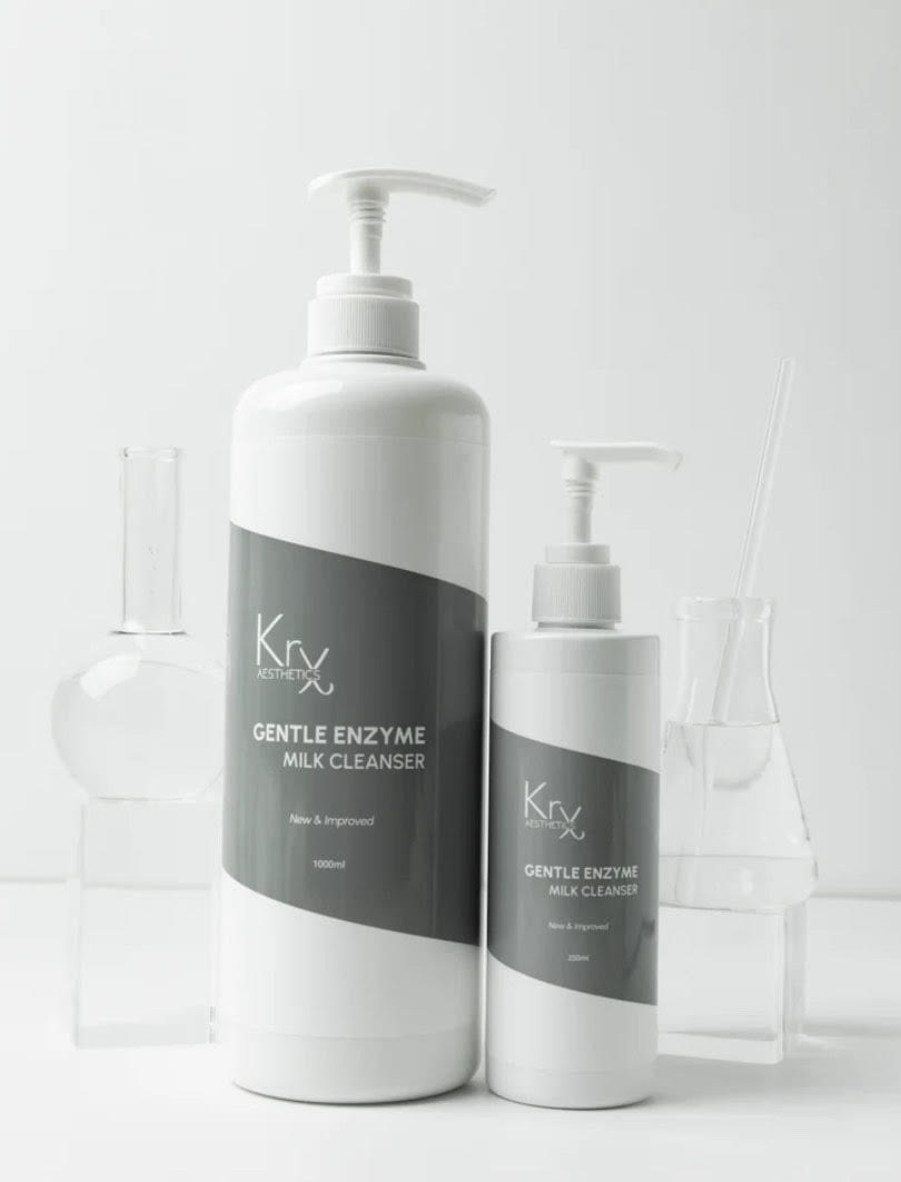 Lait Démaquillant Nettoyant Enzymatique - 1000 ml - Cosmétique professionnelle KRX Aesthetics Suisse